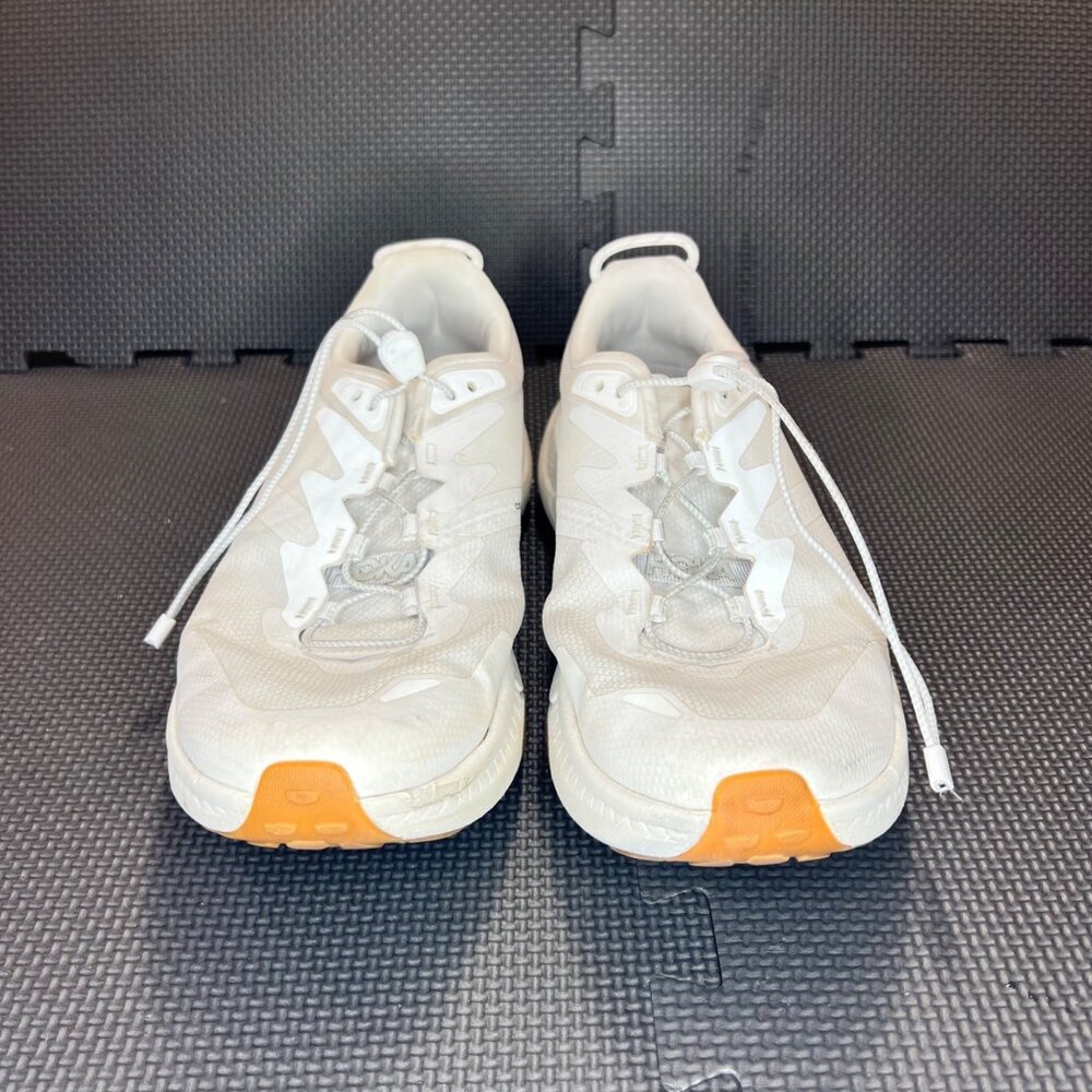 Hoka One Mens White Trail Running Shoes With Vibram Sole